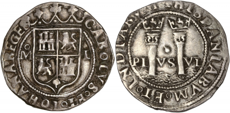 Mexico - Carlos and Juano - silver -1 Real
1542-1557 - Mexico
A/ CAROLVS ET IO...