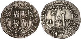 Mexico - Carlos and Juano - silver -1 Real
1542-1557 - Mexico
A/ CAROLVS ET IOHANA REGS // M-L
R/ HISPANIARVM ET INDIARVM // PL VS VI
3.49g - 24.4...