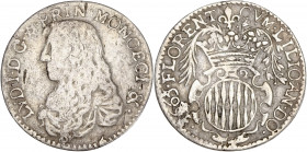 Monaco - Louis 1er - silver - 1/12 ecu 
1665
A/ LVD I D G PRIN MONOECI &
R/ 1665 FLORENT CVM LILIO AN DO 
2.24g - 20.39mm - Good fine