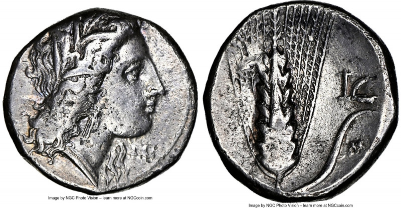 LUCANIA. Metapontum. Ca. 330-280 BC. AR stater (20mm, 7.76 gm, 9h). NGC Choice V...