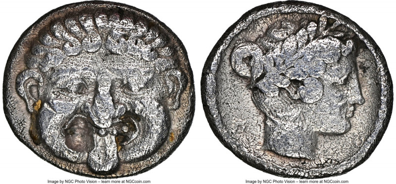 MACEDON. Neapolis. Ca. 425-350 BC. AR drachm (16mm, 3.66 gm, 11h). NGC Choice VF...