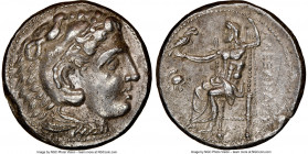 MACEDONIAN KINGDOM. Alexander III the Great (336-323 BC). AR tetradrachm (27mm, 16.80 gm, 11h). NGC AU 4/5 - 3/5. Early posthumous issue of 'Pella', c...