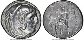 MACEDONIAN KINGDOM. Alexander III the Great (336-323 BC). AR tetradrachm (26mm, 16.83 gm, 11h). NGC Choice XF 5/5 - 3/5, Fine Style, scratch. Posthumo...