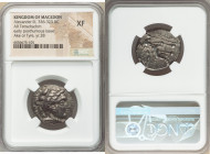 MACEDONIAN KINGDOM. Alexander III the Great (336-323 BC). AR tetradrachm (25mm, 4h). NGC XF. Posthumous issue of Ake or Tyre, dated Regnal Year 28 of ...