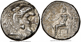 MACEDONIAN KINGDOM. Alexander III the Great (336-323 BC). AR tetradrachm (25mm, 1h). NGC Choice VF. Late lifetime-early posthumous issue of Aradus, un...