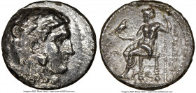 MACEDONIAN KINGDOM. Alexander III the Great (336-323 BC). AR tetradrachm (27mm, 12h). NGC Choice Fine, edge chips. Late lifetime issue of Sidon, dated...