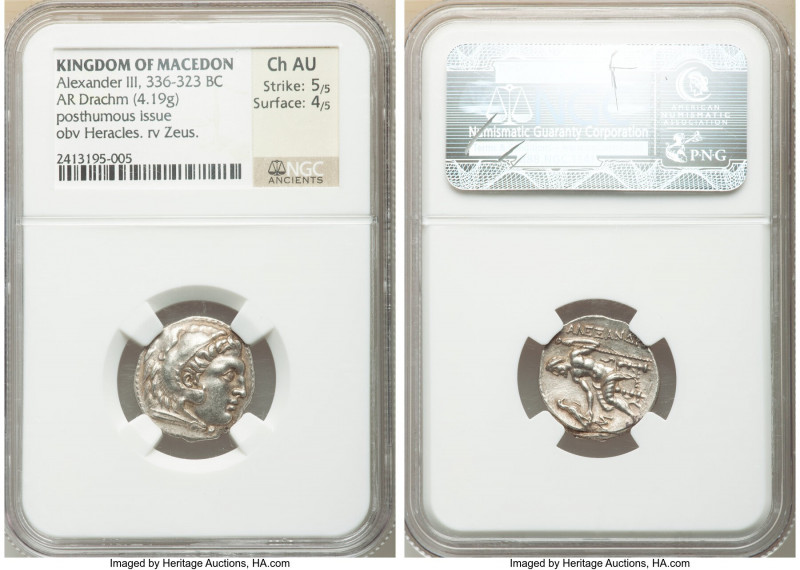 MACEDONIAN KINGDOM. Alexander III the Great (336-323 BC). AR drachm (19mm, 4.19 ...