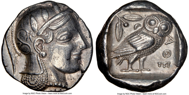 ATTICA. Athens. Ca. 465-455 BC. AR tetradrachm (23mm, 17.18 gm, 4h) NGC AU 5/5 -...