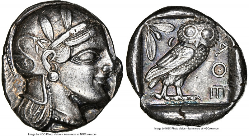 ATTICA. Athens. Ca. 455-440 BC. AR tetradrachm (25mm, 17.18 gm, 2h) NGC Choice X...