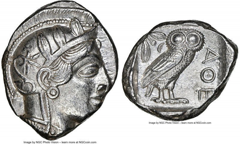 ATTICA. Athens. Ca. 440-404 BC. AR tetradrachm (27mm, 17.19 gm, 4h). NGC Choice ...