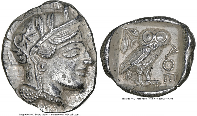 ATTICA. Athens. Ca. 440-404 BC. AR tetradrachm (27mm, 17.15 gm, 10h). NGC Choice...