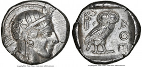 ATTICA. Athens. Ca. 440-404 BC. AR tetradrachm (26mm, 17.12 gm, 7h). NGC AU 5/5 - 4/5, Full Crest. Mid-mass coinage issue. Head of Athena right, weari...