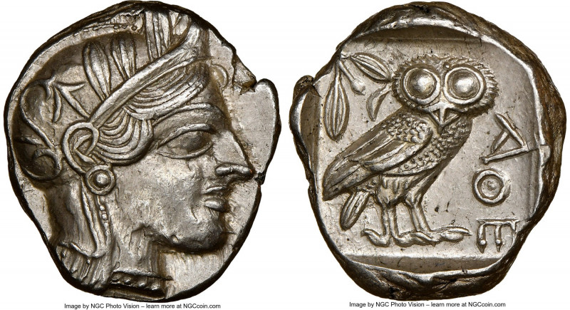 ATTICA. Athens. Ca. 440-404 BC. AR tetradrachm (25mm, 17.22 gm, 12h). NGC AU 5/5...