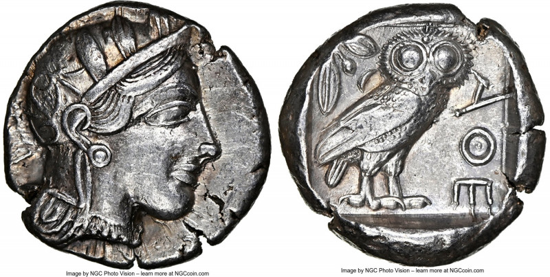 ATTICA. Athens. Ca. 440-404 BC. AR tetradrachm (25mm, 17.13 gm, 3h). NGC Choice ...