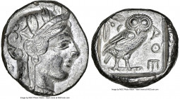 ATTICA. Athens. Ca. 440-404 BC. AR tetradrachm (23mm, 17.22 gm, 10h). NGC XF 5/5 - 3/5. Mid-mass coinage issue. Head of Athena right, wearing earring,...