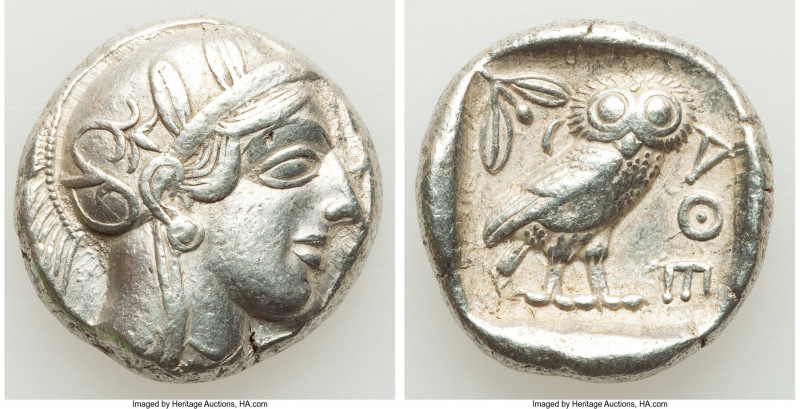 ATTICA. Athens. Ca. 440-404 BC. AR tetradrachm (25mm, 17.16 gm, 11h). Choice VF....