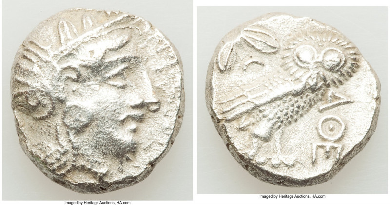 ATTICA. Athens. Ca. 393-294 BC. AR tetradrachm (24mm, 16.64 gm, 8h). Choice VF, ...