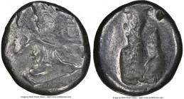ACHAEMENID PERSIA. Darius I-Xerxes II (ca. 5th century BC). AR siglos (16mm). NGC VF, scuff. Lydo-Milesian standard. Sardes mint, ca. 485-420 BC. Pers...
