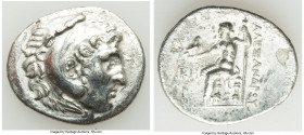 PAMPHYLIA. Perga. Ca. 221-189 BC. AR tetradrachm (32mm, 16.10gm, 6h). Choice VF, crystalized, porosity, lamination. In the name and type of Alexander ...