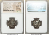 PHOENICIA. Tyre. Ca. 126/5 BC-AD 65/6. AR shekel (22mm, 11.86 gm, 1h). NGC VF 4/5 - 1/5, scratches. Dated Civic Year 163 (AD 37/8). Laureate bust of M...
