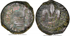 JUDAEA. Roman Procurators. Pontius Pilate (AD 26-36). AE prutah (16mm, 10h). NGC Fine. Jerusalem, dated Regnal Year 16 of Tiberius (AD 29/30). TIBEPIO...