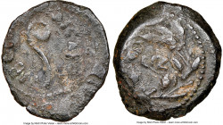 JUDAEA. Roman Procurators. Pontius Pilate (AD 26-36). AE prutah (18mm, 11h). NGC VF. Dated Regnal Year 17 of Tiberius (AD 30/1). TIBEPIOY KAICAPOC, li...