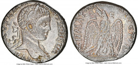 SYRIA. Antioch. Elagabalus (AD 218-222). BI tetradrachm (25mm, 14.06 gm, 5h). NGC AU 4/5 - 5/5. Unknown engravers, 'linear wings' series, AD 219. AYT ...