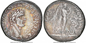 Claudius I (AD 41-54). AR denarius (19mm, 3.63 gm, 11h). NGC Choice VF 5/5 - 2/5, smoothing. Rome, AD 41-42. TI•CLAVD•CAESAR•AVG•P•M•TR•P•, laureate h...