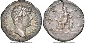 Hadrian (AD 117-138). AR denarius (18mm, 3.00 gm, 6h). NGC XF 4/5 - 2/5, scratches. Rome, ca. AD 125-125. HADRIANVS AVGVSTVS, laureate head of Hadrian...