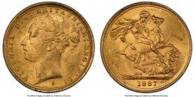 Victoria gold "St. George" Sovereign 1887-S MS63+ PCGS, Sydney mint, KM7, S-3858E. AGW 0.2355 oz. 

HID09801242017

© 2020 Heritage Auctions | All...