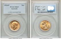 George V gold Sovereign 1918-P MS63 PCGS, Perth mint, KM29. AGW 0.2355 oz. 

HID09801242017

© 2020 Heritage Auctions | All Rights Reserved