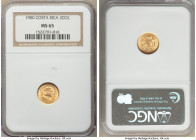 Republic gold 2 Colones 1900 MS65 NGC, Philadelphia mint, KM139. AGW 0.0450 oz. 

HID09801242017

© 2020 Heritage Auctions | All Rights Reserved