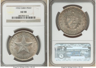 Republic 5-Piece Lot of Certified "Star" Pesos 1932 NGC, Philadelphia mint, KM15.2. Lot includes (2) AU58, (2) AU55 and (1) AU Details (Surface Hairli...