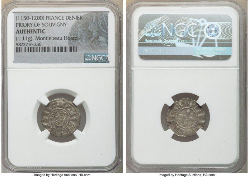 Priory of Souvigny 3-Piece Lot of Certified Deniers ND (1150-1200) Authentic NGC...