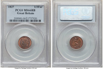 George IV 1/3 Farthing 1827 MS66 Red and Brown PCGS, KM703, S-3827.

HID09801242017

© 2020 Heritage Auctions | All Rights Reserved