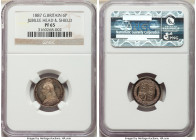 Victoria Proof 6 Pence 1887 PR65 NGC, KM759. Jubilee head and shield type. Mirrored fields beneath multi-colored toning. 

HID09801242017

© 2020 ...