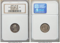 Victoria Proof 6 Pence 1887 PR64 NGC, KM759, S-3928. Shield reverse. Gunmetal blue toned within a lemon border.

HID09801242017

© 2020 Heritage A...