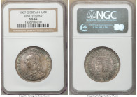Victoria 1/2 Crown 1887 MS65 NGC, KM764. Multi-colored blended shades of gray, rose and silver sage toning. 

HID09801242017

© 2020 Heritage Auct...