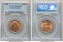 Edward VII 1/2 Penny 1902 MS65 Red and Brown PCGS, KM793.2. High sea level variety. 

HID09801242017

© 2020 Heritage Auctions | All Rights Reserv...
