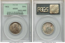 Edward VII Shilling 1902 MS65 PCGS, KM800, S-3982. First year of type. 

HID09801242017

© 2020 Heritage Auctions | All Rights Reserved