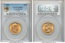 Edward VII gold Sovereign 1909 MS62 PCGS, KM805, S-3969. AGW 0.2355 oz. 

HID09801242017

© 2020 Heritage Auctions | All Rights Reserved