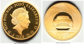 Elizabeth II gold Proof "James Bond 007" 500 Pounds (5 oz) 2020, KM-Unl. 50mm. 156.14gm. Mintage: 58. Reverse edge ding at 2 o'clock.

HID0980124201...