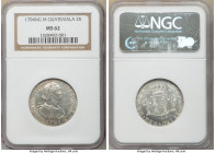 Charles IV 2 Reales 1794 NG-M MS62 NGC, Nueva Guatemala mint, KM51. Outstanding with full mint brilliance and bold strike, pale amber toning.

HID09...