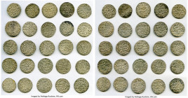 Seljuqs of Rum 25-Piece Lot of Uncertified Dirhams XF, Lot includes: (8) Kayka'us II (1st Reign, AH 643-647 / AD 1245-1249) Dirhams (square on each si...