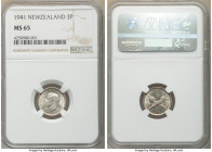 British Colony. George VI 3 Pence 1941 MS65 NGC, KM7. A key date in the series and very highly rated at this level of preservation. A bright white coi...