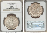 Republic Sol 1873-LD MS62 NGC, Santiago mint, KM196.4. Variety with Roman I. Peach and gray toning.

HID09801242017

© 2020 Heritage Auctions | Al...