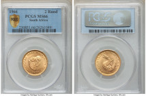 Republic gold 2 Rand 1966 MS66 PCGS, Pretoria mint, KM64. AGW 0.2355 oz. 

HID09801242017

© 2020 Heritage Auctions | All Rights Reserved