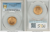 Republic gold 5 Pesos 1930-(a) MS64 PCGS, Paris mint, KM27. One year type. AGW 0.2501 oz. 

HID09801242017

© 2020 Heritage Auctions | All Rights ...