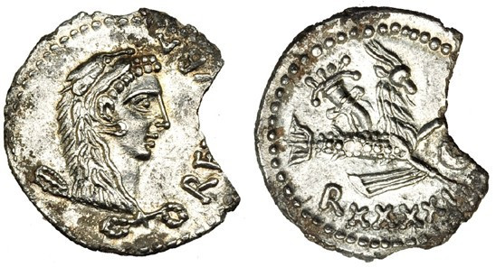 GRECIA ANTIGUA. MAURITANIA. Juba II. Cesarea. Denario (25 a.C.-23 d.C.). R/ Capr...