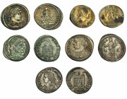 IMPERIO ROMANO. Lote de 5 follis: Constantino I (3); Crispo (1), Licinio I. MBC+/MBC-.